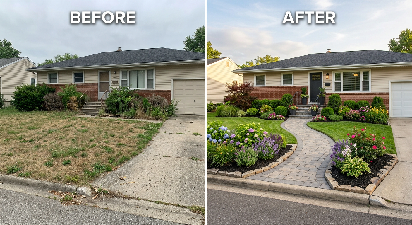 Front Yard Transformation - Before & After