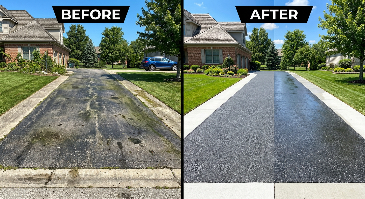 Driveway Deep Clean - Before & After