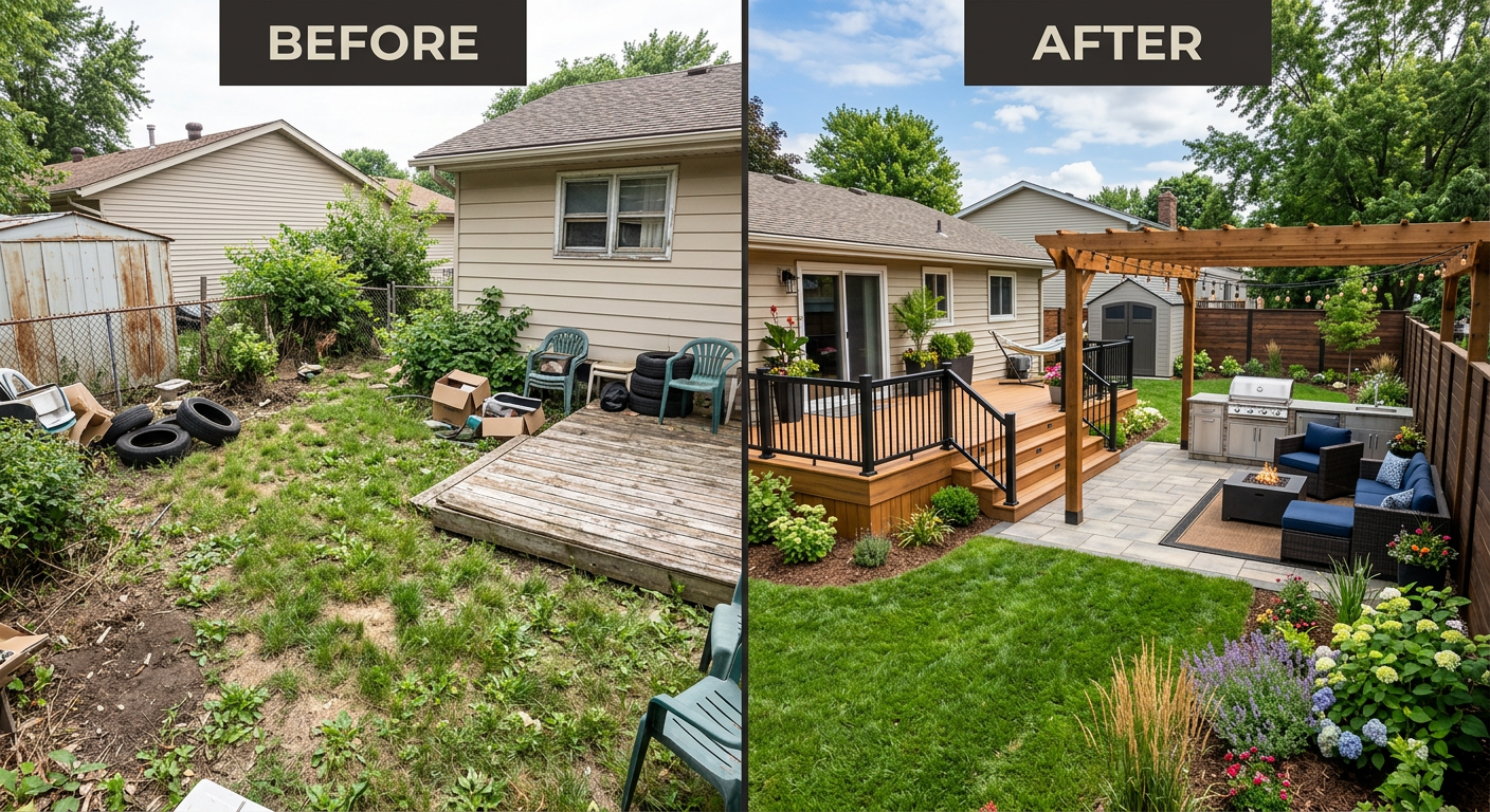Backyard Makeover - Before & After